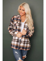 PLAID BUTTON UP TOP