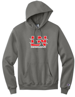 LN BOYS SWIM & DIVE CHAMPION POWERBLEND HOODED SWEATSHIRT
