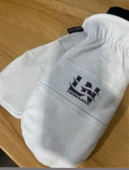 LN BOYS SWIM & DIVE WHITE POLAR MITTS