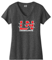 LN BOYS SWIM & DIVE WOMEN'S V-NECK TEE