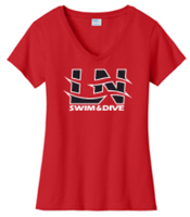 LN BOYS SWIM & DIVE WOMEN'S V-NECK TEE