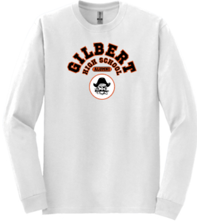 GILBERT HIGH SCHOOL ALUMNI 50/50 COTTON/POLY LONG SLEEVE TEE