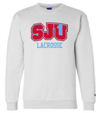 SJU LACROSSE EMBROIDERED CHAMPION POWERBLEND CREWNECK SWEATSHIRT