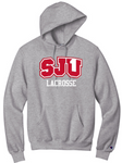 SJU LACROSSE EMBROIDERED CHAMPION POWERBLEND HOODED SWEATSHIRT