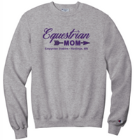 EMPYREAN STABLES "EQUESTRIAN MOM" CHAMPION POWERBLEND CREWNECK SWEATSHIRT