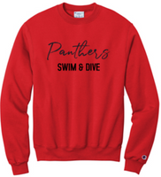LN GIRLS SWIM & DIVE CHAMPION POWERBLEND CREW - PUFF DESIGN