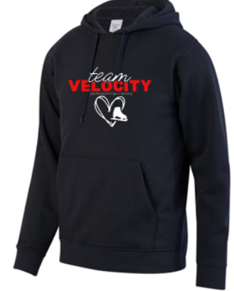 BMVFSC ADULT TEAM VELOCITY POWERBLEND HOODED SWEATSHIRT - BLACK
