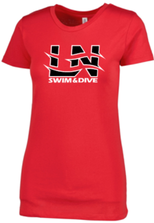 LN BOYS SWIM & DIVE LADIES ESSENTIAL CREWNECK TEE