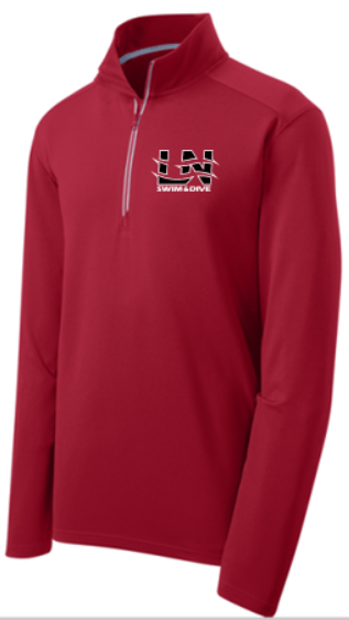 LN BOYS SWIM & DIVE ADULT SPORT-WIK TEXTURED 1/4 ZIP