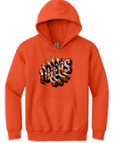 YOUTH HEAVY BLEND HOODED SWEATSHIRT WITH SCREENPRINTED DESIGN