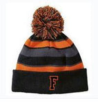 COMEBACK BEANIE - BLACK/ORANGE EMBROIDERED