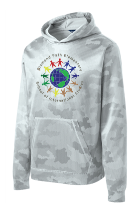 DIAMOND PATH YOUTH CAMOHEX FLEECE HOODED PULLOVER