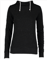 LADIES LONG SLEEVE FUNNEL NECK HOODED TEE