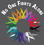 NO ONE FIGHTS ALONE CANCER TEE - YOUTH