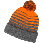 ORANGE GRADIENT BEANIE w/ TIGERS EMBROIDERED