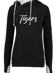 LADIES STRIPED DOUBLE HOOD PULLOVER