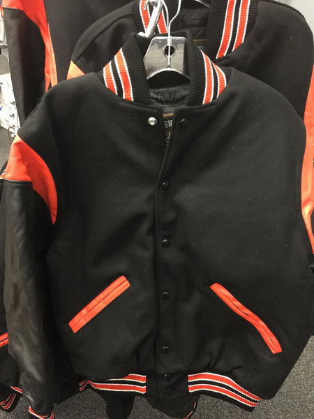 LETTER JACKET WITH LEATHER SLEEVES