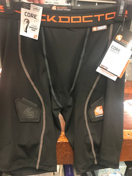 SHOCK DOCTOR BOYS COMPRESSION SHORT WITH BIOFLEX CUP