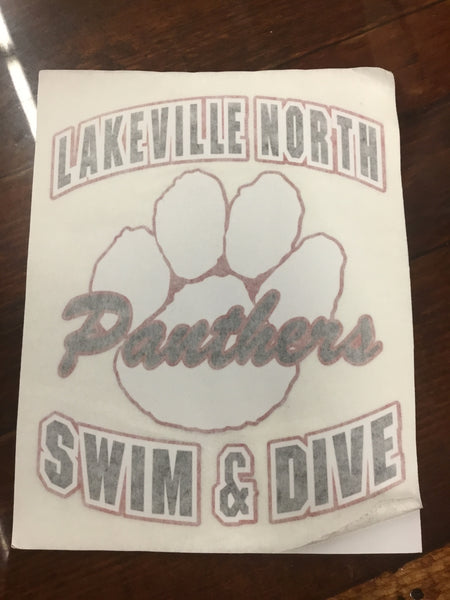 CAR DECAL - LAKEVILLE NORTH SWIM AND DIVE