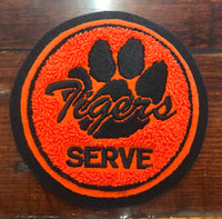 CHENILLE TIGERS SERVE PATCHES