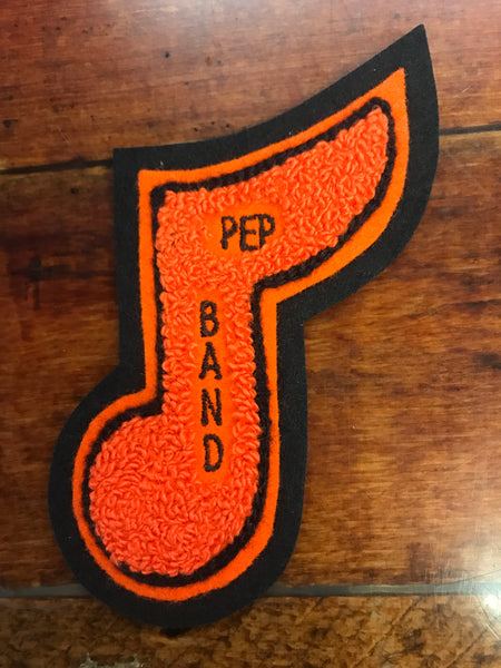 CHENILLE PEP BAND MUSIC NOTE PATCH