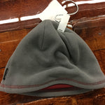 REVERSIBLE FLEECE BEANIE-GREY/SCARLET