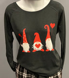 LADIES PERFECT TRI LONG SLEEVE TUNIC - VALENTINES GNOME