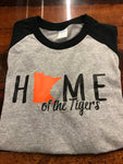 RAGLAN JERSEY TEE WITH SCREEN PRINTED DESIGN
